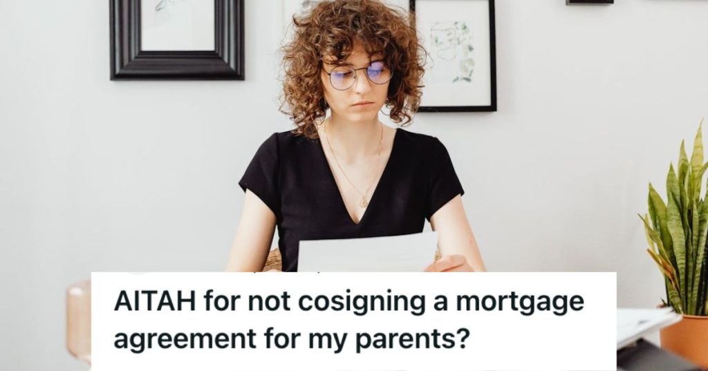 Woman reading a contract while sitting down