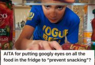 Young Man Got Tired Of His Roommate Stealing His Food, So He Turned The Fridge Into A Horror Show