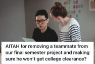 Woman Was Completing A Final Project With Two Other Groupmates, But When One Of Them Disappeared, They Removed His Name From The Project Documents