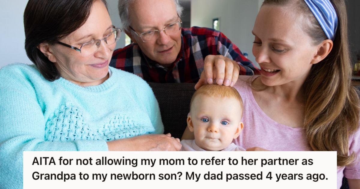 Grandparents visiting baby and her mom