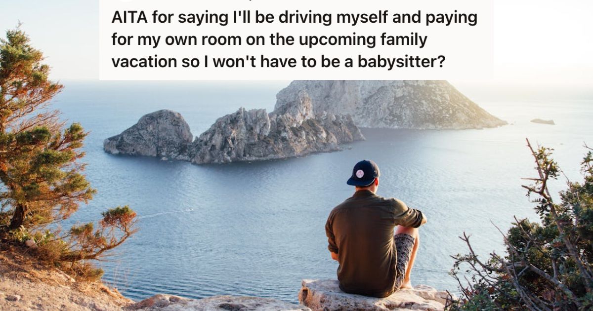 Man sitting on a rock by the sea and enjoying the view