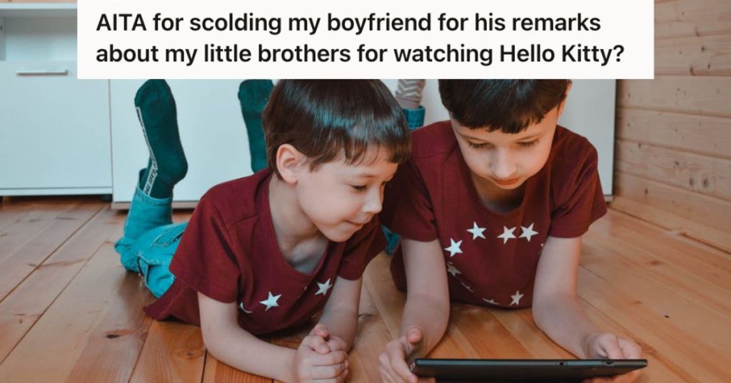 Two boys watching on their tablet