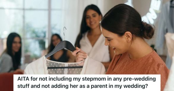 Women helping the bride-to-be with wedding preparations