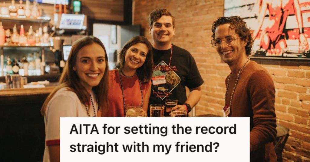 Two men and two women hanging out in a bar