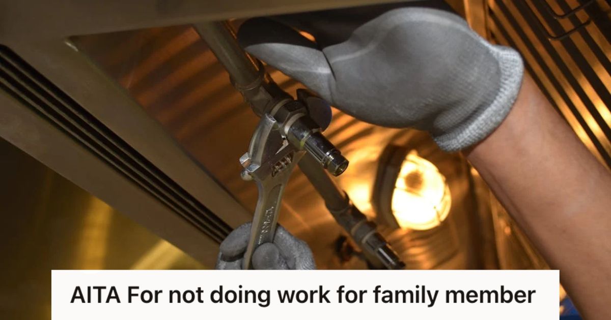 Person doing some plumbing work 