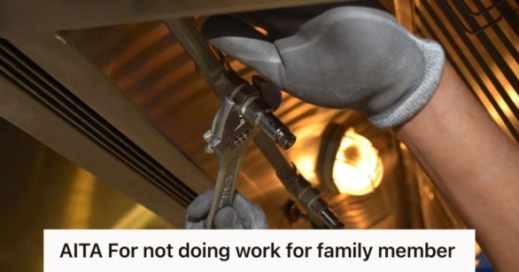 Person doing some plumbing work