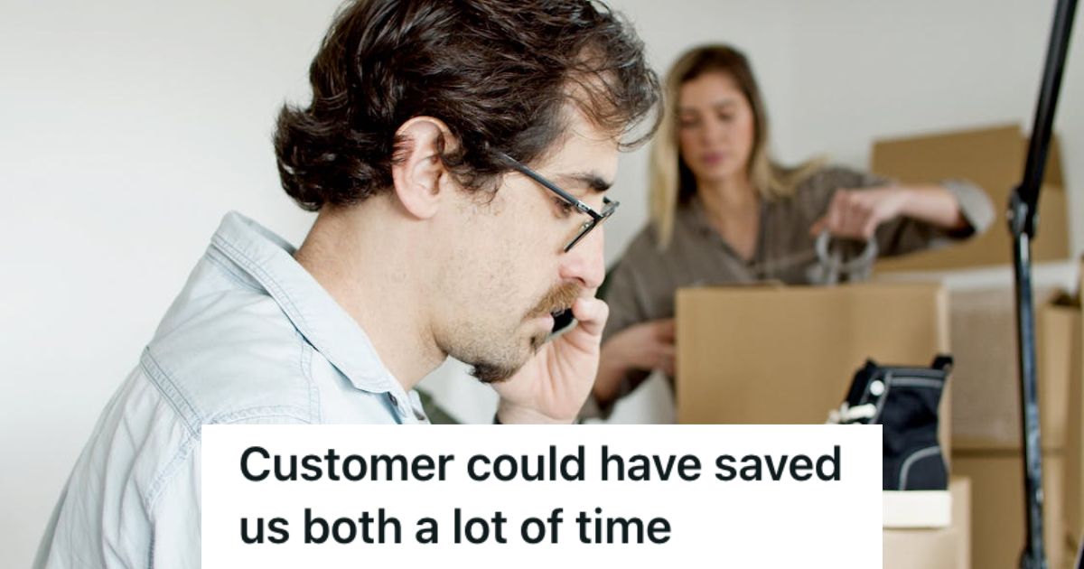 Man taking phone order from a customer