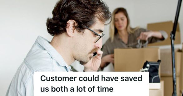 Man taking phone order from a customer