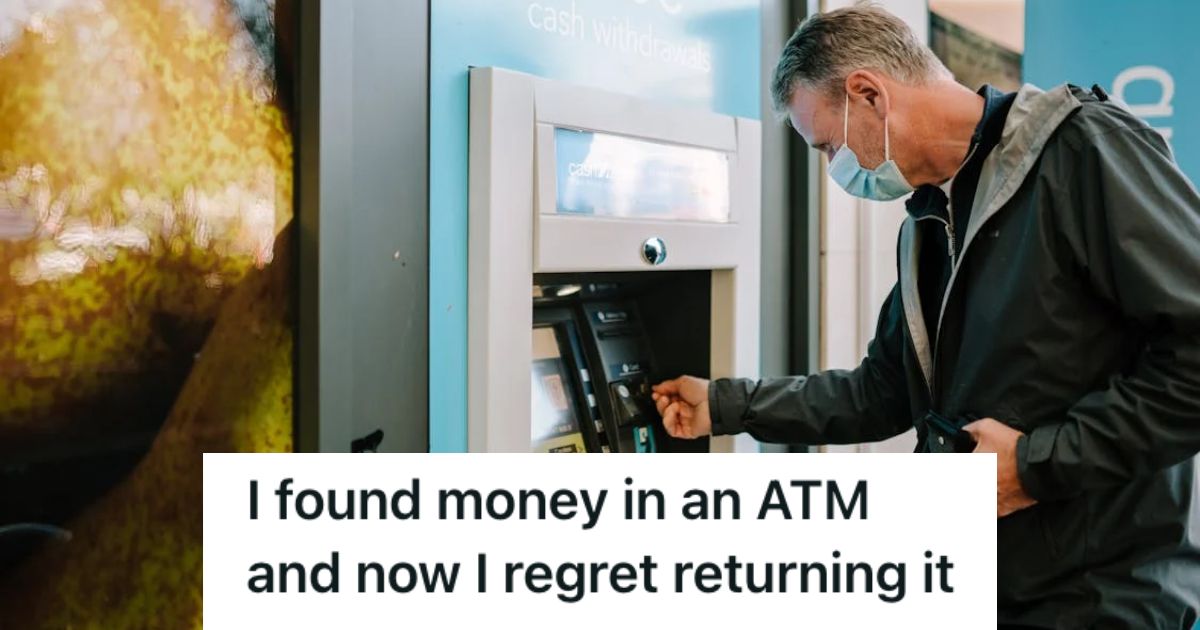 Man withdrawing money from ATM
