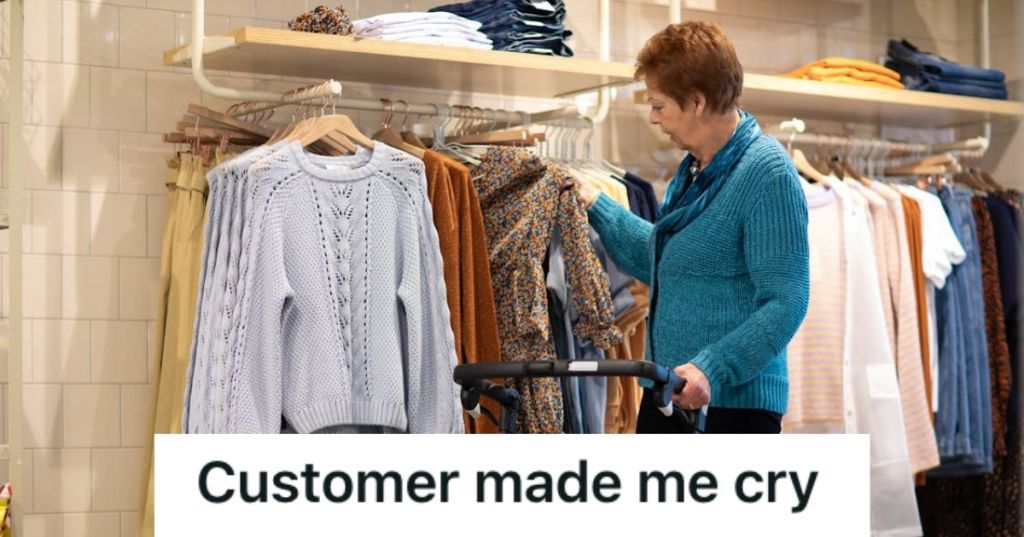 Woman shopping for clothes