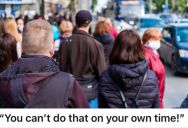 A Manager Was Trying To Control The Unusual Situation In The Store, But An Employee Threatened To Call The Shop Steward