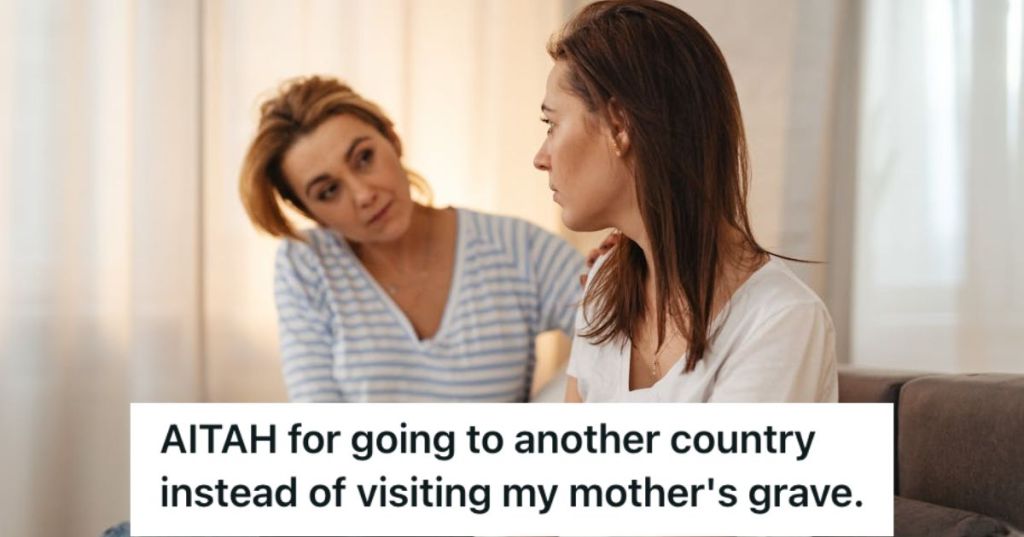 Two women talking about a serious matter