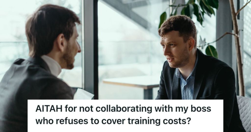 Employee and boss talking about serious matter