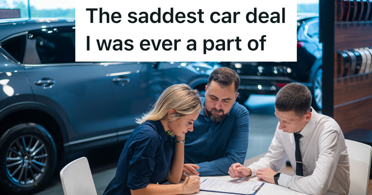 Couple Buys Car, But Then The Husband Comes Back A Week Later And Explains That They No Longer Need It