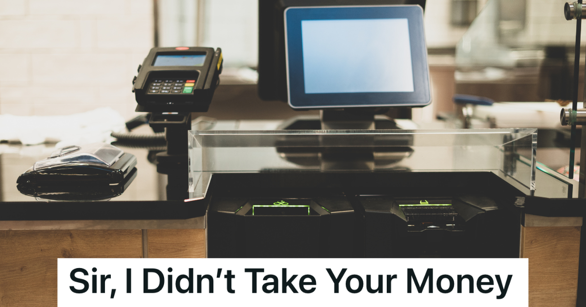 Employee Helps Older Man At Self Checkout, But Hes Convinced The Employee Is A Thief self checkout machine at a store