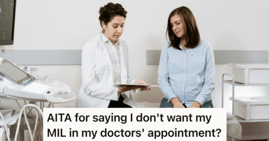 Woman talking to a doctor next to an ultrasound machine