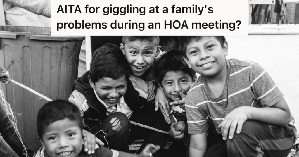 grayscale image of little boys laughing