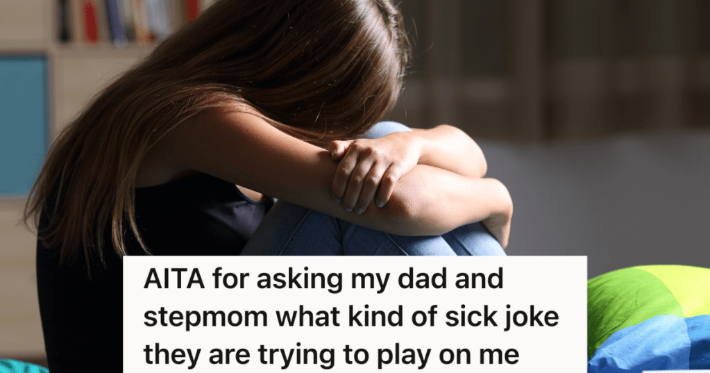 teenage girl sitting in bed hugging her knees