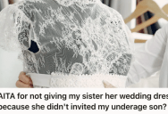 He Designed His Aunt’s Wedding Dress, But He Wasn’t Invited To The Wedding Since He’s A Teenager And It’s An Adults Only Wedding