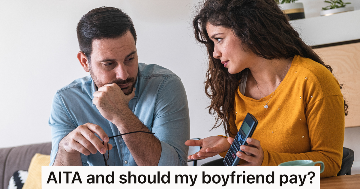 Woman Bought A House And Has Been Responsible For Everything That Has To Do With It, But Shes Sick Of Her Boyfriend Living With Her And Not Contributing unhappy woman showing boyfriend a calculator