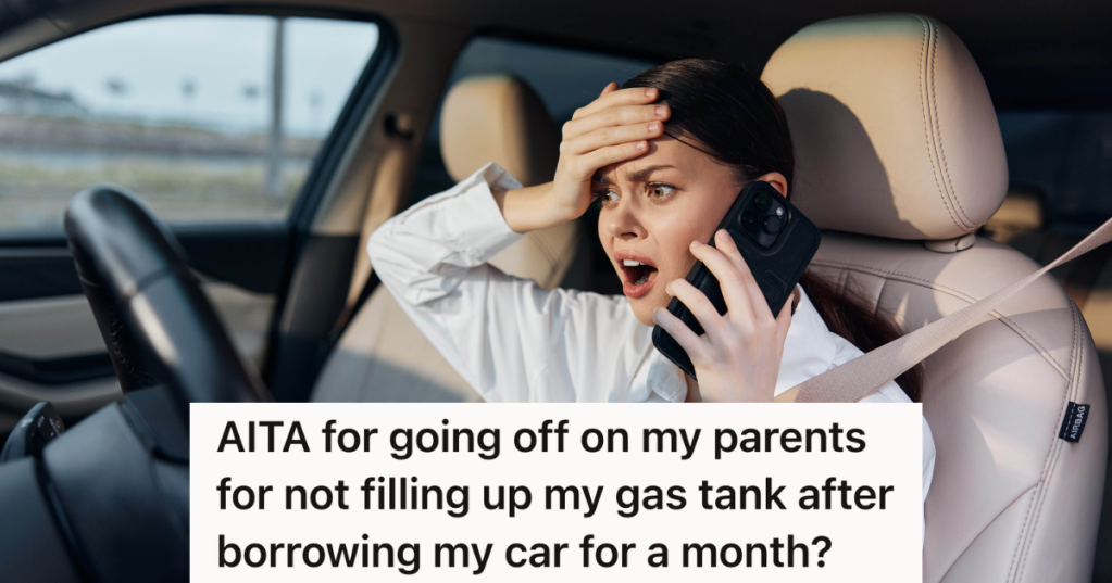 upset woman talking on the phone in her car