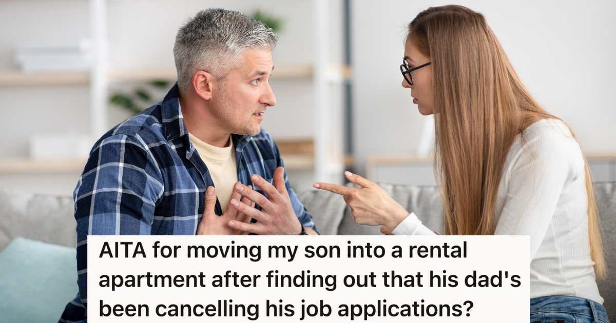 He Wants His Son To Continue Living At Home And Taking Care Of His Disabled Younger Brother, So This Dad Sabotages Sons Job Applications Middle aged couple arguing