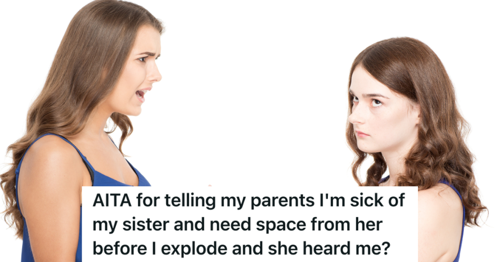 two teenage sisters arguing
