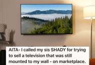 She Helps Her Sister Out Financially As Much As Possible, But She Draws The Line At Letting Her Sell A TV