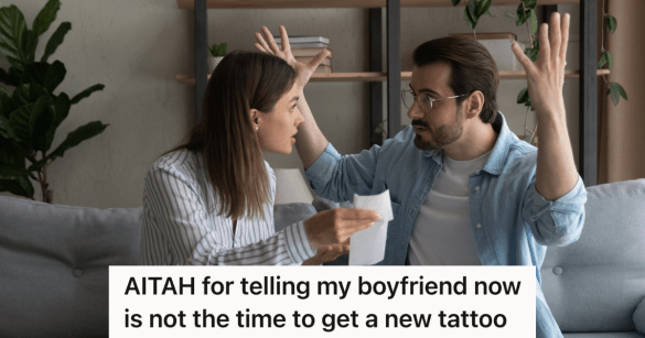 couple arguing about bills