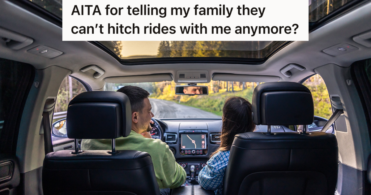 Family Members Usually Carpool To Save Money, But One Mans Fiance Thinks This Needs To Change Man and woman traveling in car