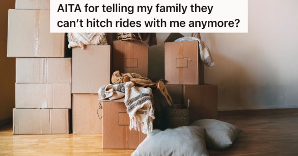 stack of cardboard boxes, pillows and blankets