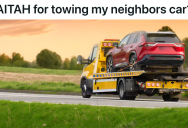 Neighbors Park Their Car So That It Blocks Her From Getting Out Of Her Driveway, So She Called A Tow Truck