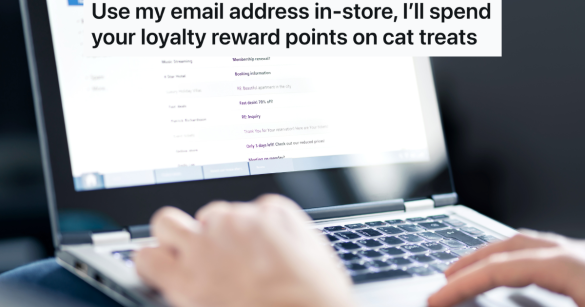 person checking email