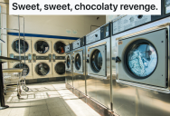 Supervisor Is Upset That Someone Took His Clothes Out Of The Dryer When They Were Still Wet, So He Buys Some Candy Bars And Gets Revenge