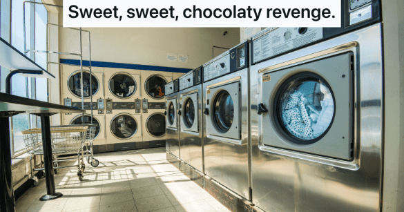 washers and dryers in a public laundry room
