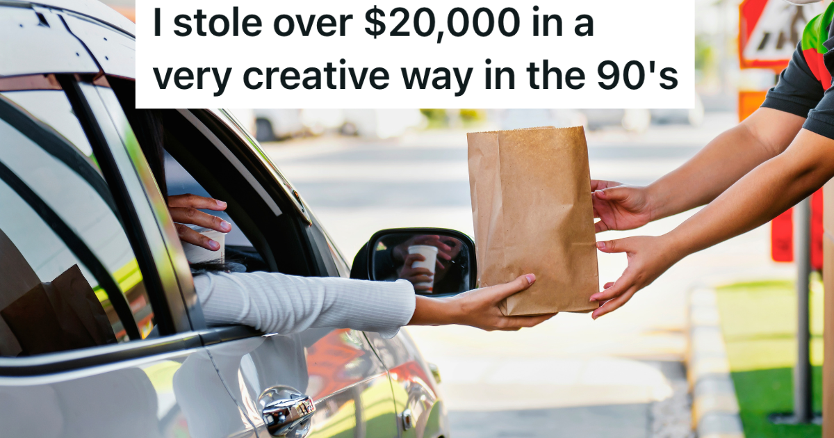 buying food at a drive thru