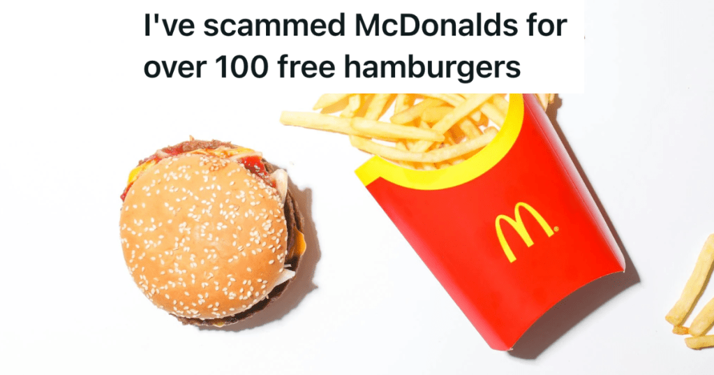 McDonald's hamburger and fries