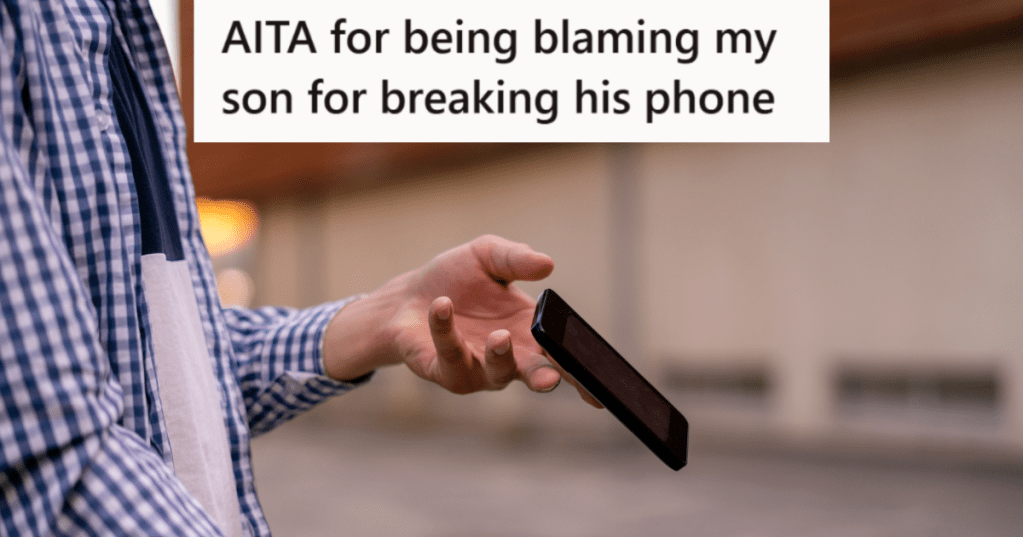 phone falling out of someone's hand