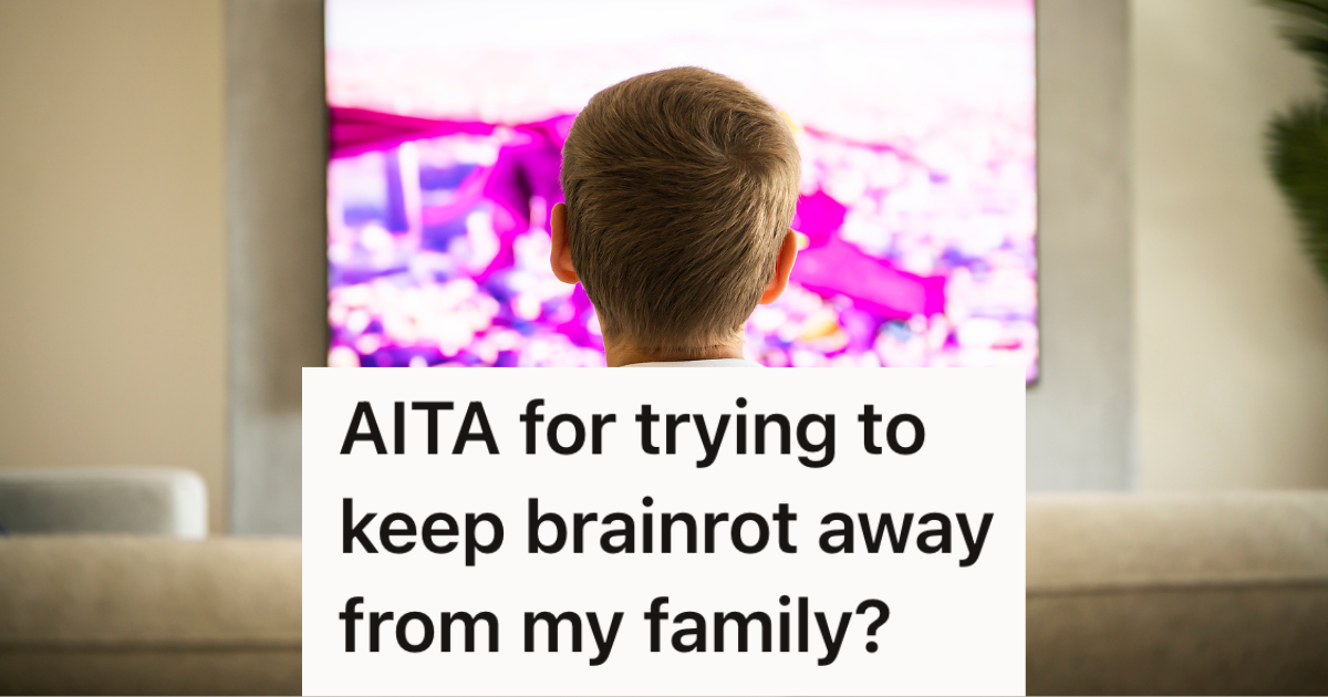 back view of a little boy watching TV