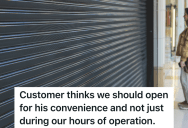 Customer Is Annoyed That A Store In The Mall Isn’t Open Yet, So He Asks The Employee To Open Early