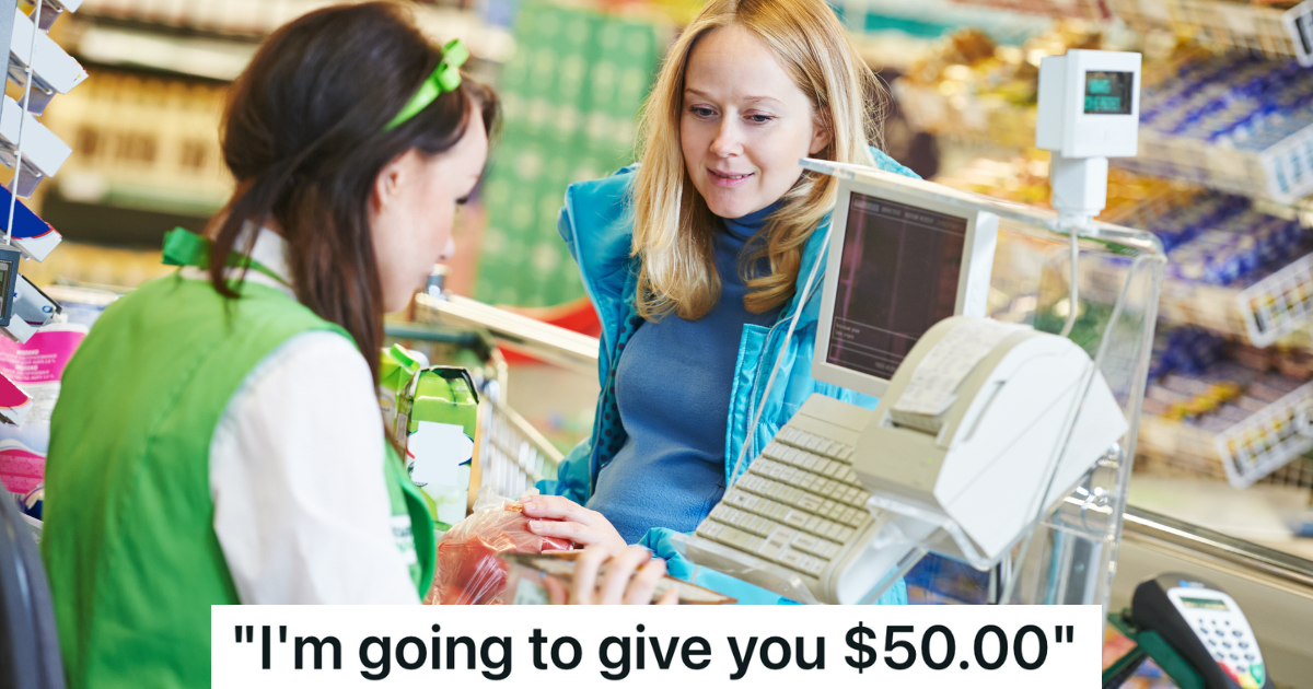 Customer Wants Change Before Paying, But When The Boss Steps In, The Customer Changes Their Mind customer buying food at the grocery store