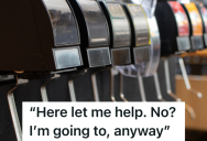 Customer Insists On Helping Employee With A Task, But The Employee Is Determined To Stop The Customer