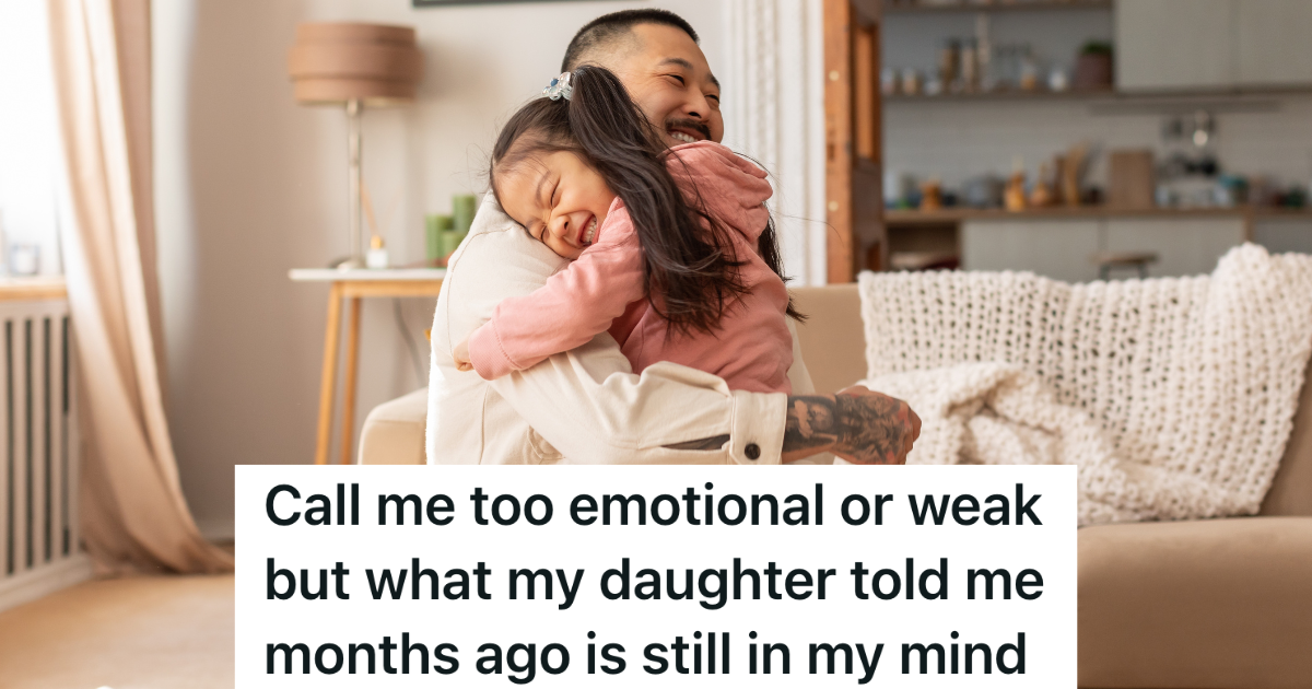 Father Struggles With Depression For Many Years, But Then His 4 Year Old Daughter Says The Sweetest Thing little girl hugging her dad