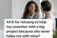 Coworker Consistently Asks For Help And Never Returns The Favor, So Employee Finally Stands Her Ground