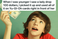 Kid Finds $100 Bill And Decides To Keep It, But The Person Who Lost The Money Was Right Behind Them