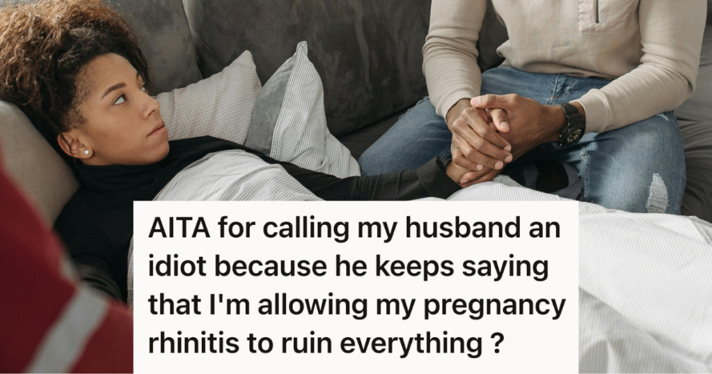 sick woman laying on the couch