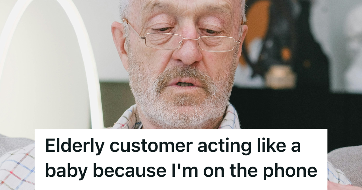 old man standing in a store