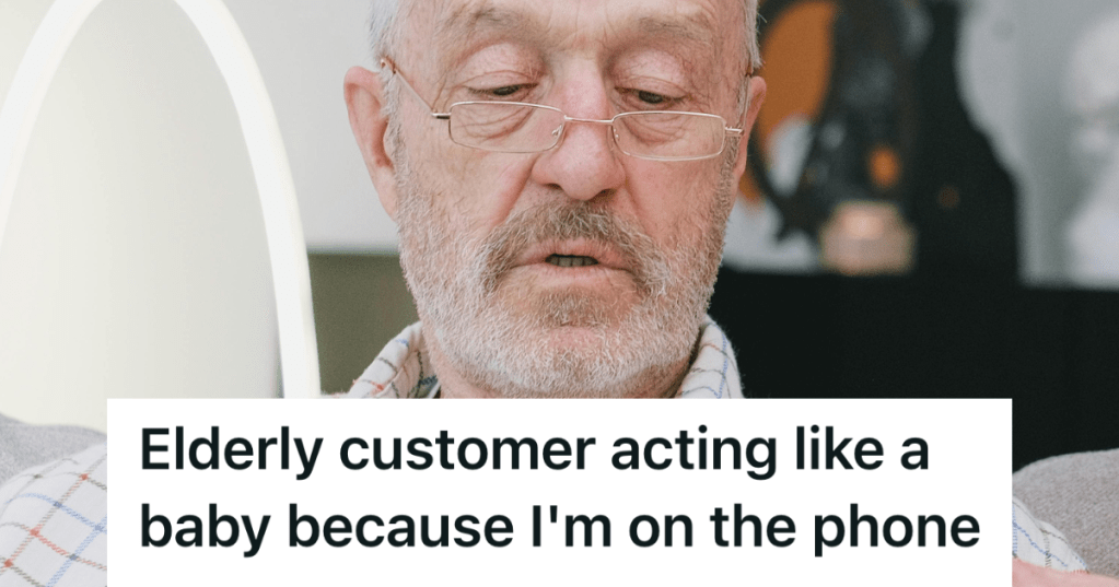 old man standing in a store