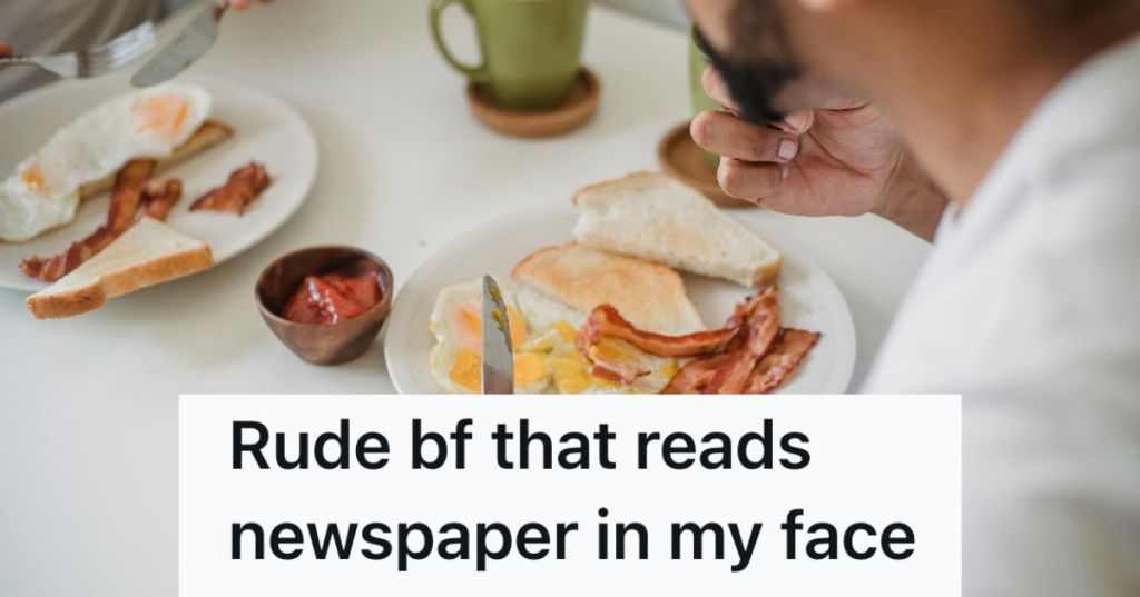 Man eating breakfast