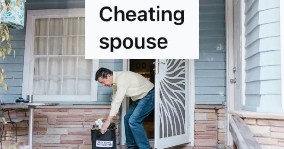 Man picking up food delivery